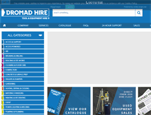 Tablet Screenshot of dromadhire.com